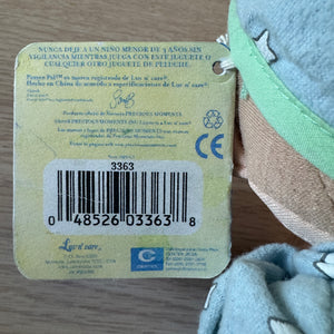 Vintage Talking Precious Moments 9" Baby Boy Plush Soft Rag Doll Says Lord's Bedtime Prayer Pal Praying Toy in Blue Cotton Pajamas Shower Gift