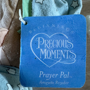 Vintage Talking Precious Moments 9" Baby Boy Plush Soft Rag Doll Says Lord's Bedtime Prayer Pal Praying Toy in Blue Cotton Pajamas Shower Gift