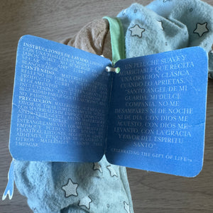 Vintage Talking Precious Moments 9" Baby Boy Plush Soft Rag Doll Says Lord's Bedtime Prayer Pal Praying Toy in Blue Cotton Pajamas Shower Gift