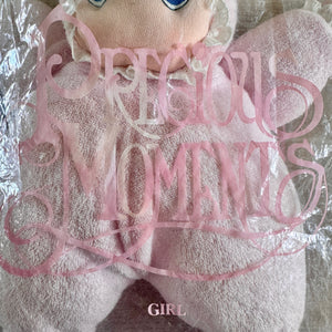Vintage Precious Moments Terry Cloth Soft Plush Baby Doll 1995 Dakin Avon Lovey Pink Girl Collectible Beanbag Stuffed Toy 10"