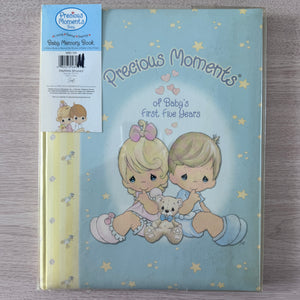 Vintage 2004 Precious Moments Baby Memory Book of Baby's First Years by Stepping Stones Keepsake Baby Shower Gift Boy Girl & Teddy Bear - Book 3