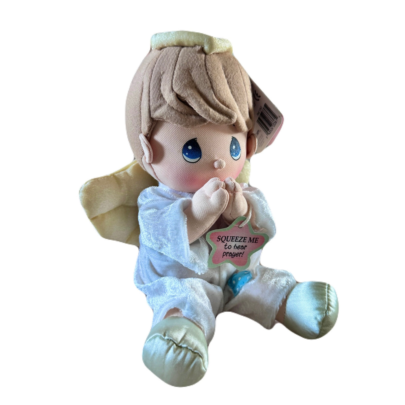 Vintage Talking Precious Moments Angel Baby Boy Plush Soft Rag