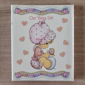 New Vintage Rare Precious Moments Baby Girl in a Bonnet with Butterfly & Hearts Fill-In Memory Book Photo Keepsake Baby's First Year Little Sailor 1997 Refillable With Gift Box
