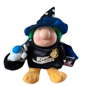Vintage Rare Large 12" 'Scary Halloween' Ziggy Wizard Plush Rag Message Doll by Russ 2005 Collectible