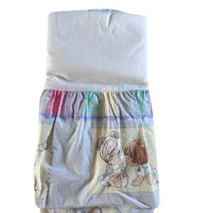 Vintage Precious Moments Friends Standard Crib Bed Skirt Dust Ruffle Baby Boys & Girls (Copy)