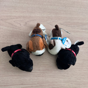 Vintage Collectible Plushies THE DOG Series Stuffed 4-Piece Toy Set 3.5" McDonalds 2004