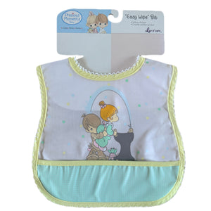 Lot de 5 bavoirs pour bébé garçon en coton doux et tissu éponge, bleu