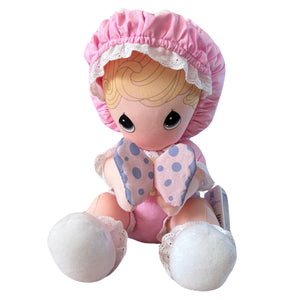 Nuevo muñeco de peluche vintage Precious Moments, niña a cuerda con mariposa, juguete musical para guardería de bebé, 10 pulgadas, coleccionable raro, 1997