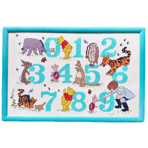 Vintage Rare Disney Catalog Classic Winnie-The-Pooh 123 Numbers Birth Sampler Announcement Cross Stitch Kit or PDF Pattern Chart Instructions