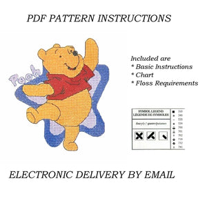 Walt Disney Winnie The Pooh and Star B54 Piglet B53 Tigger B55 Eeyore B52 Counted Cross Stitch PDF Pattern Chart Instructions Debbie Minton Designer Stitches