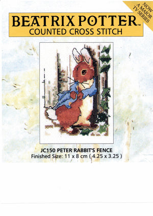 Vintage Rare Beatrix Potter Peter Rabbit Fence JC150 by Anchor Counted Cross Stitch Kit or PDF Pattern Chart Instructions 1996