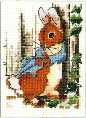 Kit d'annonce de naissance de livre de contes de Peter Rabbit de Beatrix Potter vintage rare ou instructions de tableau de motifs PDF Needle Treasures par JCA 1995