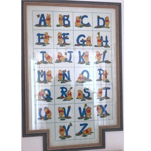 Walt Disney Winnie The Pooh Complete Set of 26 Alphabet Letters Counted Cross Stitch Sampler PDF Pattern Chart Instructions Debbie Minton Designer Stitches A5 - A30 Personalized Name