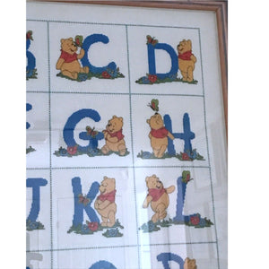 Walt Disney Winnie The Pooh Complete Set of 26 Alphabet Letters Counted Cross Stitch Sampler PDF Pattern Chart Instructions Debbie Minton Designer Stitches A5 - A30 Personalized Name