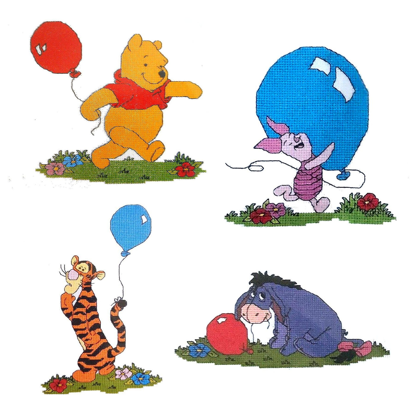Disney Large Flat Stickers Pooh W/Characters