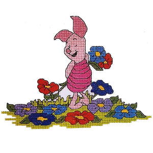 Walt Disney Winnie The Pooh's Flowers B25 Piglet B24 Tigger B26 Eeyore B23 Counted Cross Stitch PDF Pattern Chart Instructions Debbie Minton Designer Stitches