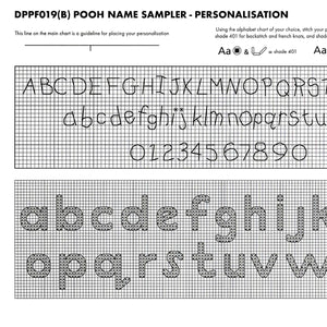 Patrón de punto de cruz PDF con instrucciones y diagrama de costura de Debbie Minton Designer Stitches H48, de Disney, Winnie the Pooh, el oso "Friends Forever", Piglet, Tigger, conejo, canguro y otros animales raros de la época