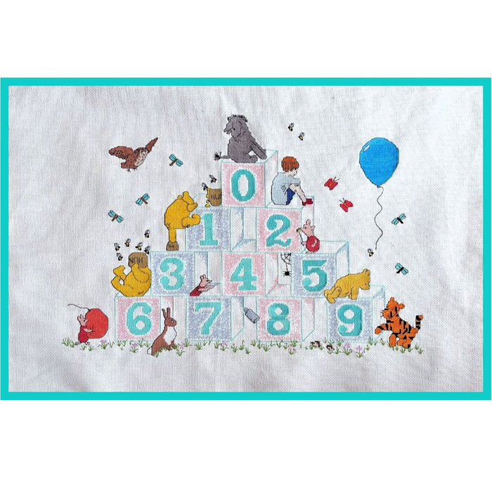 Vintage Classic Winnie The Pooh Numbers Counted Cross Stitch Kit or PDF Pattern Chart Instructions H6 by Debbie Minton Designer Stitches