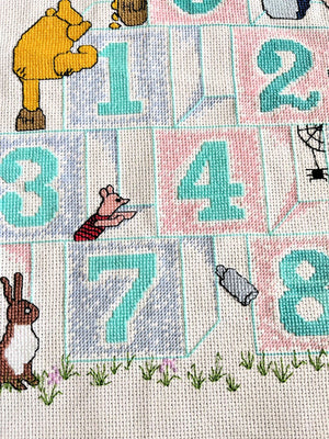 Vintage Classic Winnie The Pooh Numbers Counted Cross Stitch Kit or PDF Pattern Chart Instructions H6 by Debbie Minton Designer Stitches