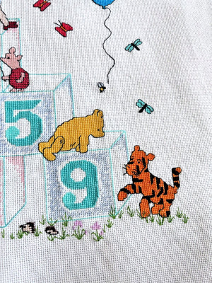 Vintage Classic Winnie The Pooh Numbers Counted Cross Stitch Kit or PDF Pattern Chart Instructions H6 by Debbie Minton Designer Stitches