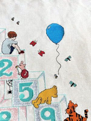 Vintage Classic Winnie The Pooh Numbers Counted Cross Stitch Kit or PDF Pattern Chart Instructions H6 by Debbie Minton Designer Stitches