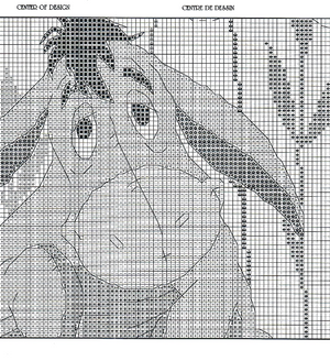 Kit de courtepointe pour lit de bébé avec motif Winnie l'ourson Bourriquet et papillons de Walt Disney, point de croix compté, cadeau souvenir, 86,4 x 109,2 cm ou instructions de modèle de tableau PDF