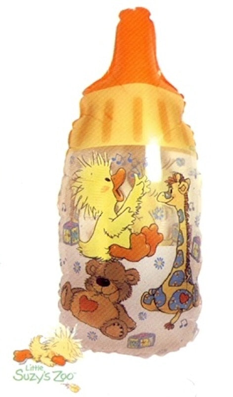 Jumbo Little Suzy's Zoo Baby Bottle Giant 31" Baby Shower New Baby Arrival Balloon Witzy Duck Boof Bear Lulla Bunny Patches Giraffe