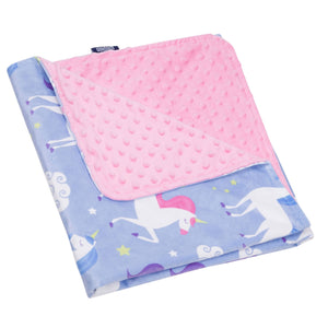 Couverture en peluche en velours Minky pour bébé fille ou tout-petit, motif licorne violet lavande