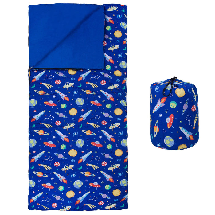 Saco de dormir infantil Galaxy Outer Space Blue de 3 piezas para niños