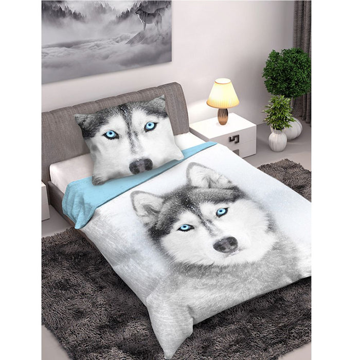 Photo Real Husky Dog Bedding Twin Duvet Cover / Comforter Cover Set
