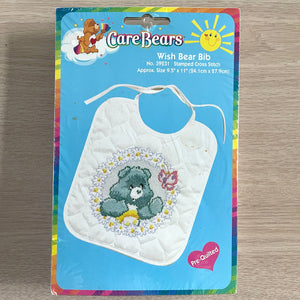 Vintage Care Bears Wish Bear Bear Counted Cross Stitch Bib Kit or PDF Pattern Chart Keepsake Baby Gift MCG Textiles 39231