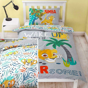 Disney Roar-Some Simba Jungle Lion King Twin Duvet / Comforter Cover Set Reversible Kids Bedding