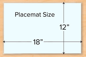 Valentine Unicorn & Hearts Personalized Kids Placemat 18" x 12" with Alphabet - Custom USA