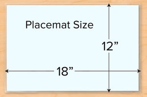 Carte des États-Unis avec noms et symboles des États Set de table personnalisé pour enfants 18" x 12" avec alphabet - USA personnalisé