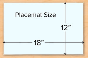 Blue Camo Personalized Kids Placemat 18" x 12" with Alphabet - Custom USA