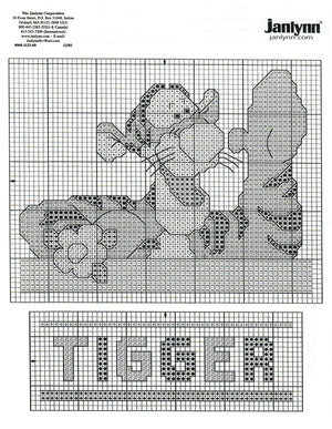 Vintage New Winnie The Pooh & Friends with Names & Flower Pooh with Piglet Tigger Eeyore Cross Stitch Keepsake Cotton Baby Blanket Afghan Kit 34" x 43 1/2"