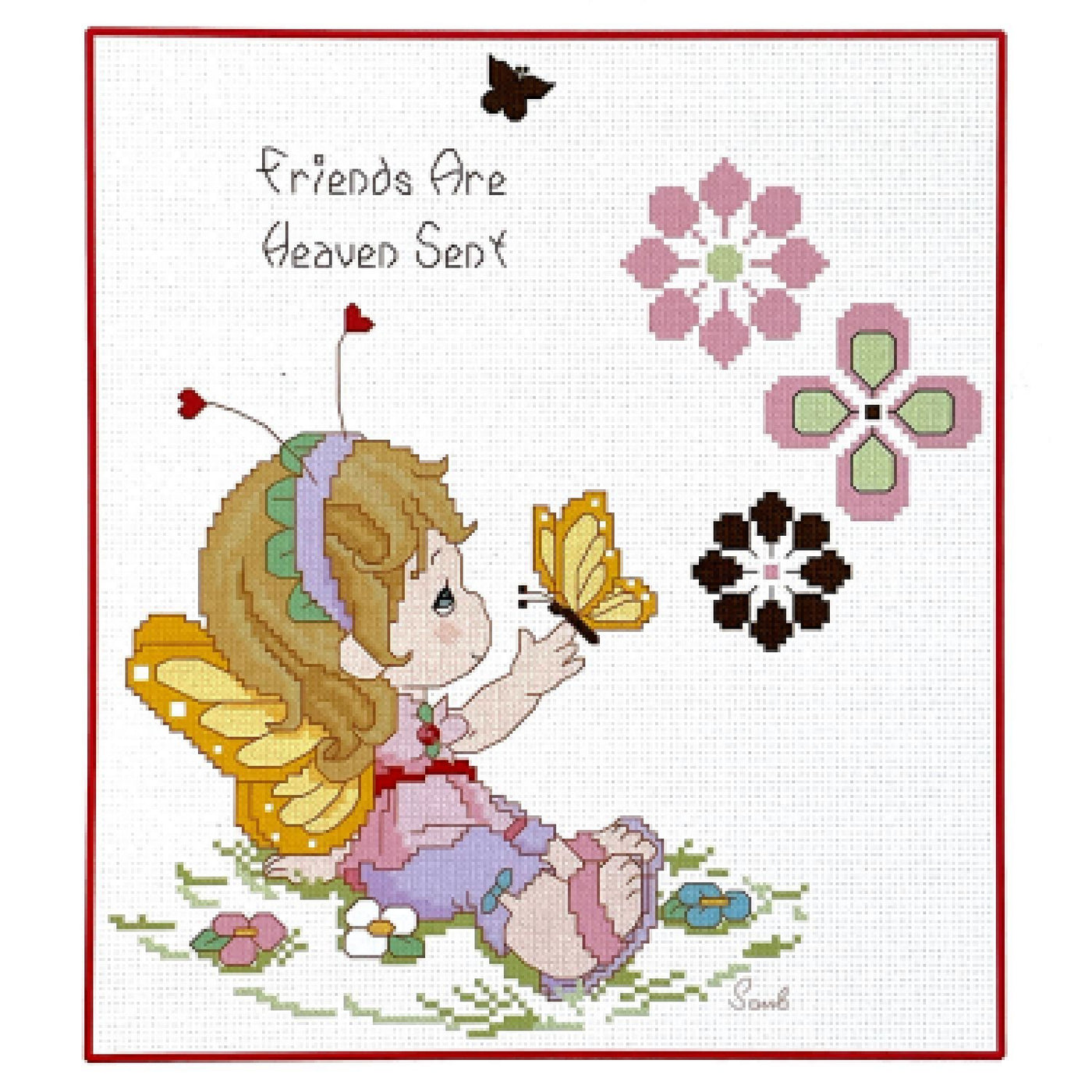 Precious Moments Cross Stitch Little Girl With Butterfly Friends Are H – KidsRoomTreasures.com precious-moments-cross-stitch-little-girl-with-butterfly-friends-are-h-kidsroomtreasures-com