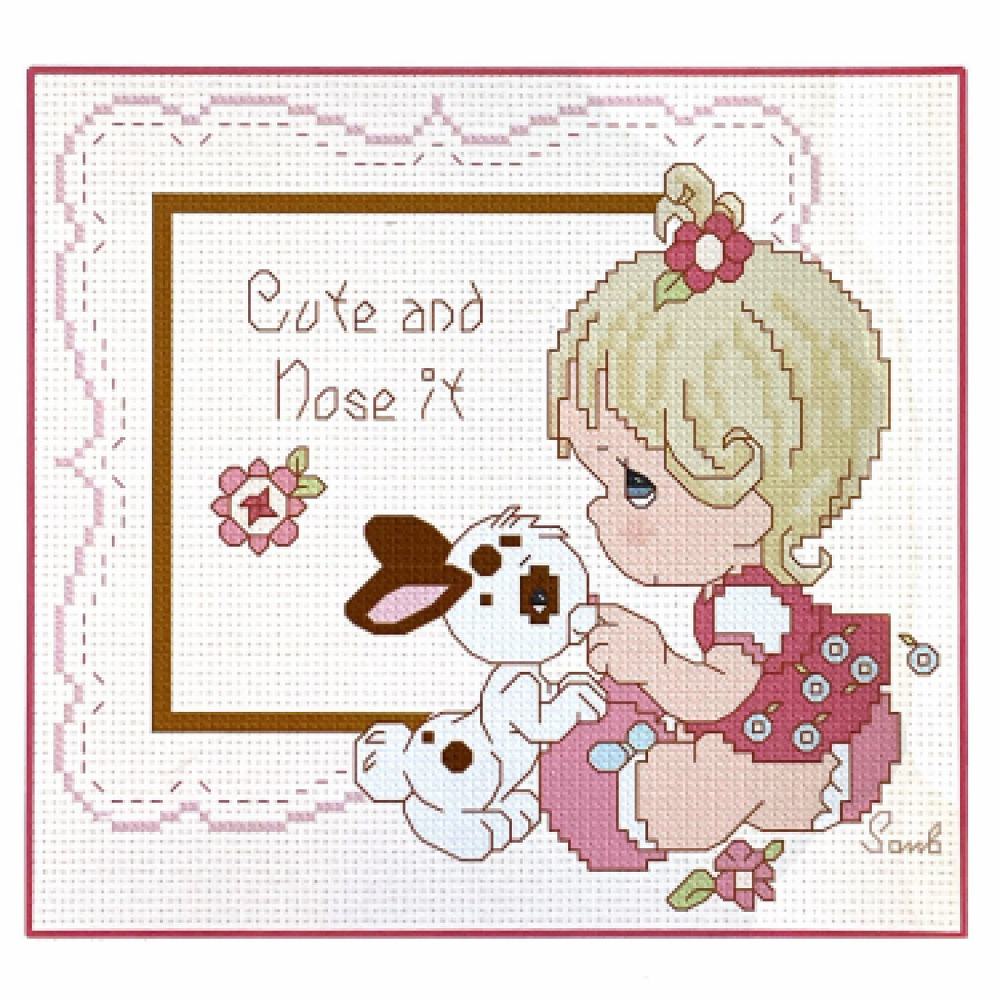 Precious Moments Cross Stitch Baby Girl with a Bunny Cute and Nose it – KidsRoomTreasures.com precious-moments-cross-stitch-baby-girl-with-a-bunny-cute-and-nose-it-kidsroomtreasures-com