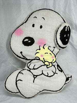Vintage New Peanuts Sleepytime Baby Snoopy Hugging Woodstock Bird Nursery Fabric Wall Hanging Puffy 18" Decor by Bedtime Originals