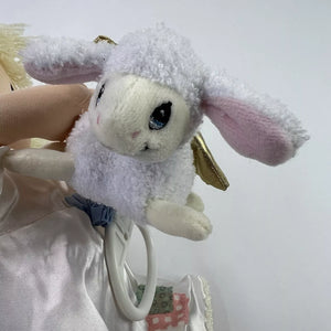 Nuevo muñeco de peluche vintage 2003 Precious Moments musical Angel Girl con cordel desplegable para cuna o cochecito, juguete coleccionable raro de 12"