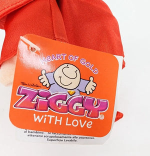 Rare New Vintage Ziggy Valentine's Day Love HOT STUFF Plush Message Doll Messenger Stuffed Toy 7" in a Red Devil Costume 2005 Collectible by Russ / Tom Wilson