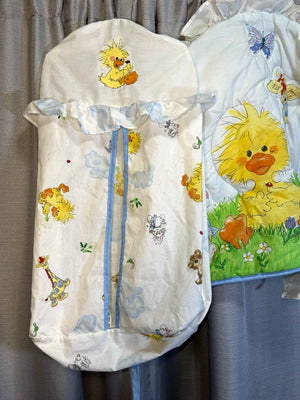 Vintage New Little Suzy's Zoo Witzy's Wish Yellow Baby Duck Nursery Diaper Stacker