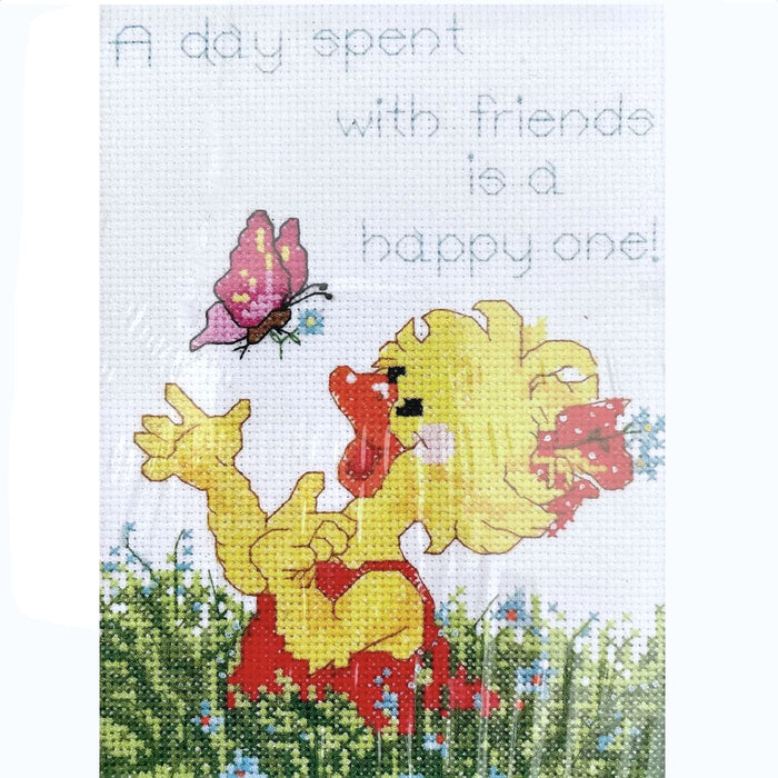 Suzy Ducken With Butterfly Suzy's Zoo Vintage Counted Cross Stitch Kit Happy Day 2006