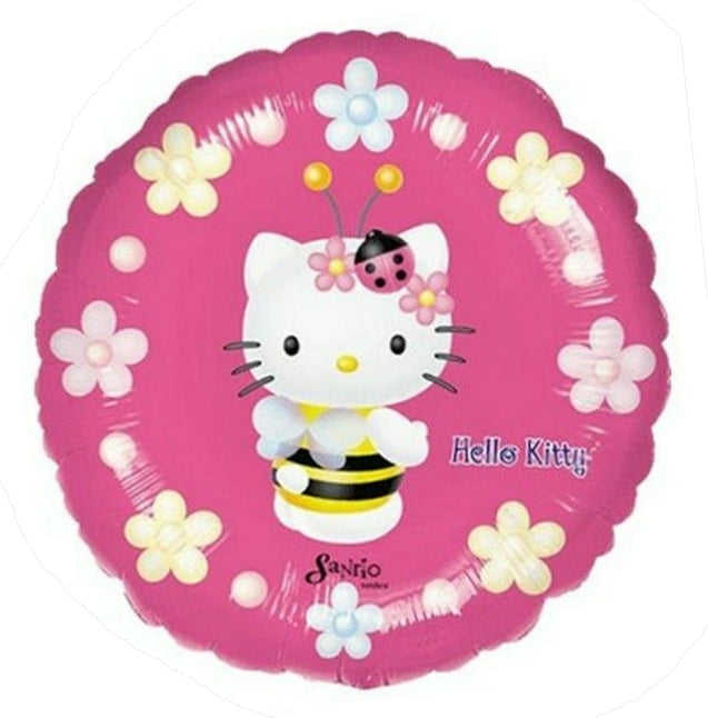 Hello Kitty Bee Hot Pink & White Flowers 18" Party Balloon