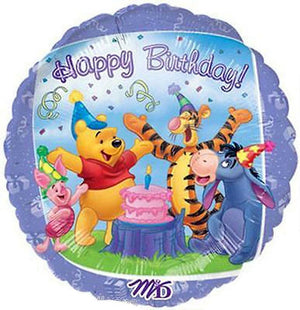 Winnie The Pooh Birthday 18" Purple Party Balloon