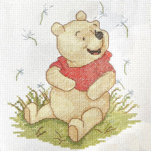 Disney Winnie The Pooh Dandelions Watercolor Counted Cross Stitch Kit or PDF Chart Pattern Instructions 6" x 6.5"