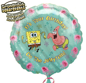 Spongebob Squarepants & Patrick Happy Birthday Jellyfish Dance 18" Party Balloon