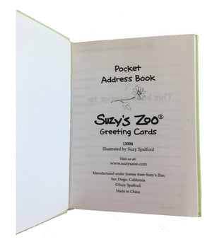 Vintage Suzy's Zoo Suzy Ducken Garden Hardcover Pocket Mini Address Note Book 3" x 4" Suzy Spafford