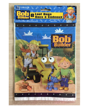 Classic Bob The Builder Wendy & Scoop Blue Party Loot Plastic Gift Bag 8 CT
