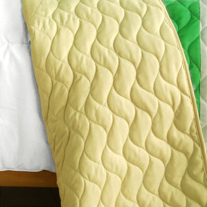 Green Soccer Theme Striped Bedding Girl or Boy Full/Queen Quilt Set - Back